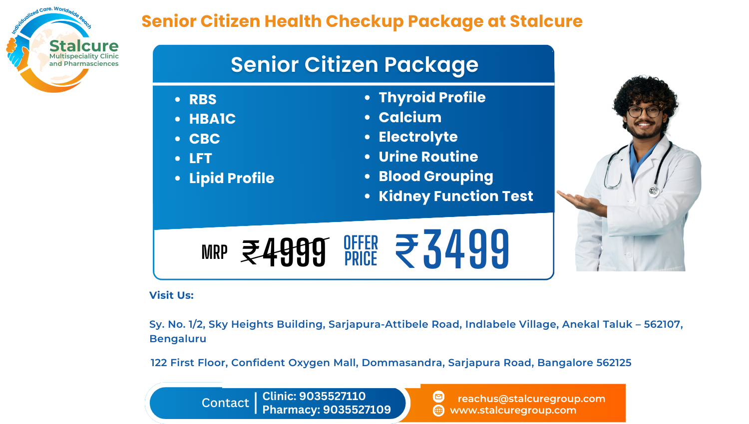 Senior Citizen Health Checkup Package in Sarjapur